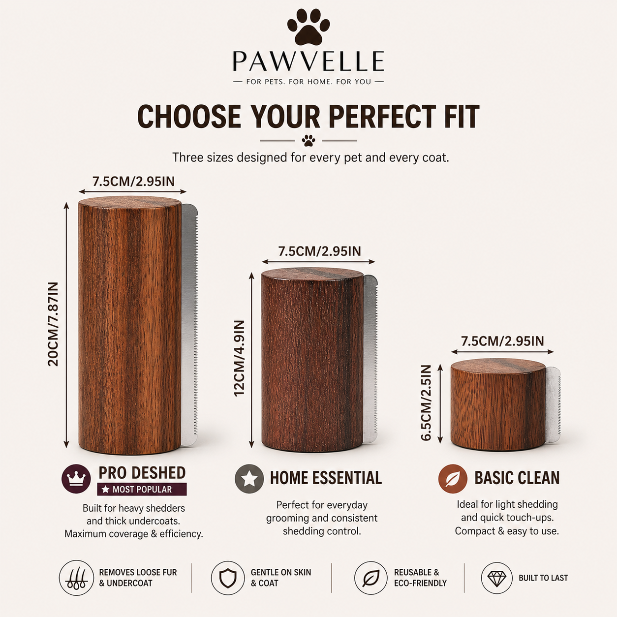 Pawvelle™ FurLift Pro Deshedding Tool