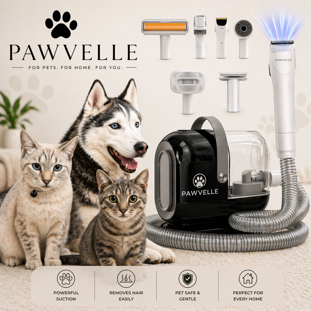 Pawvelle™ Pro Pet Grooming Vacuum
