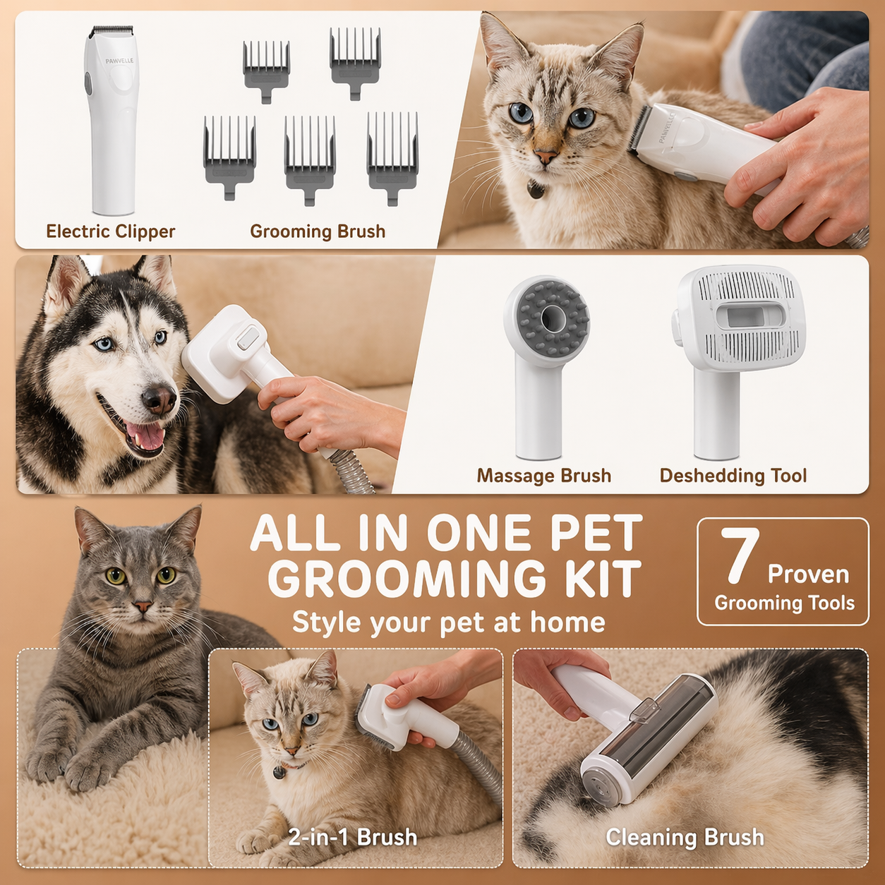 Pawvelle™ Pro Pet Grooming Vacuum
