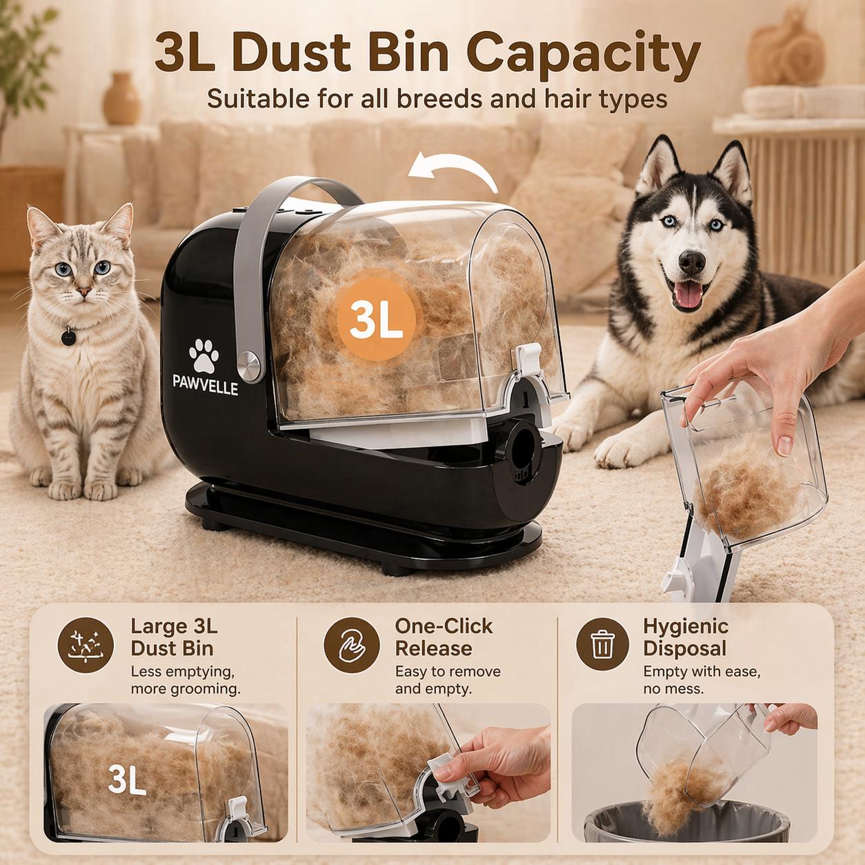 Pawvelle™ Pro Pet Grooming Vacuum