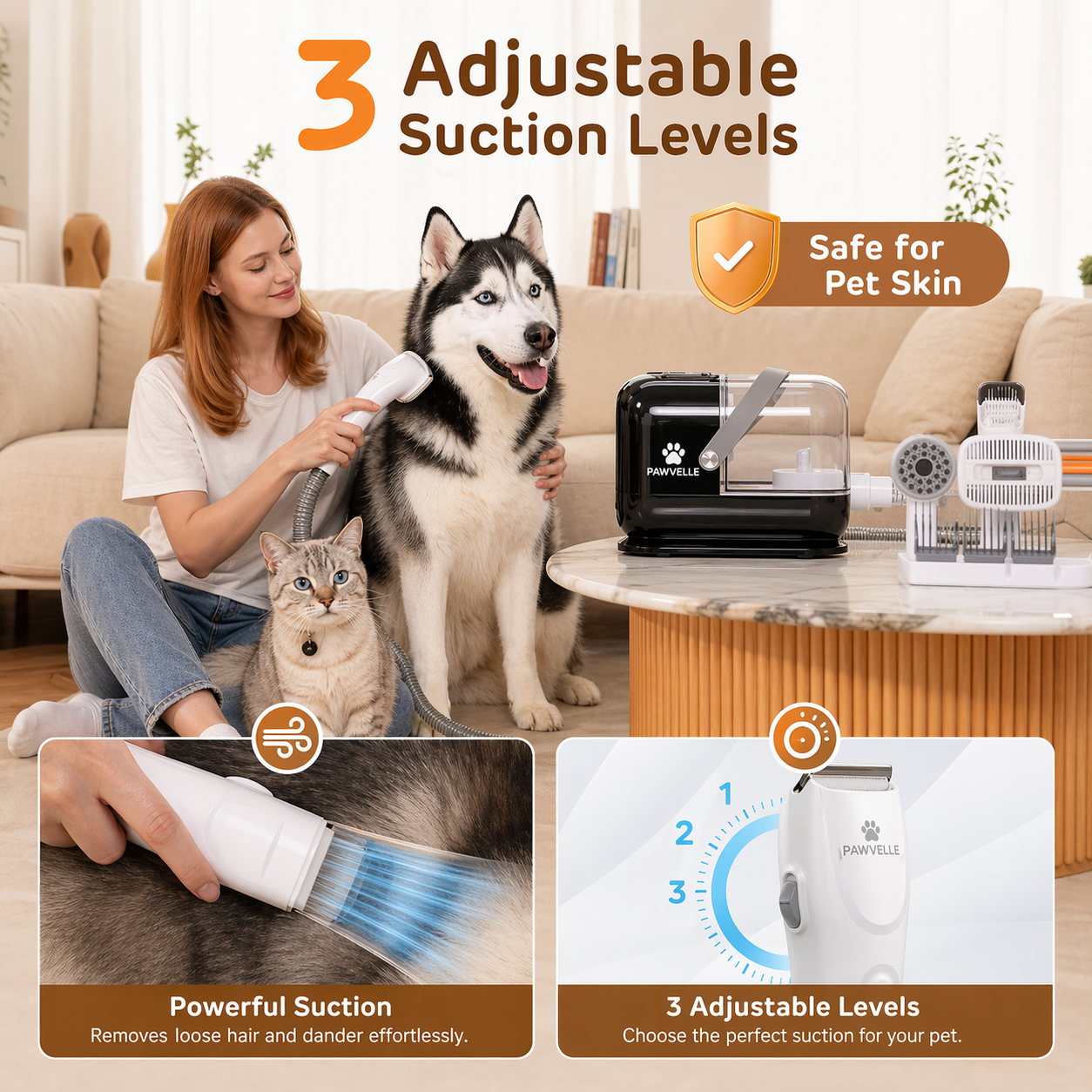 Pawvelle™ Pro Pet Grooming Vacuum