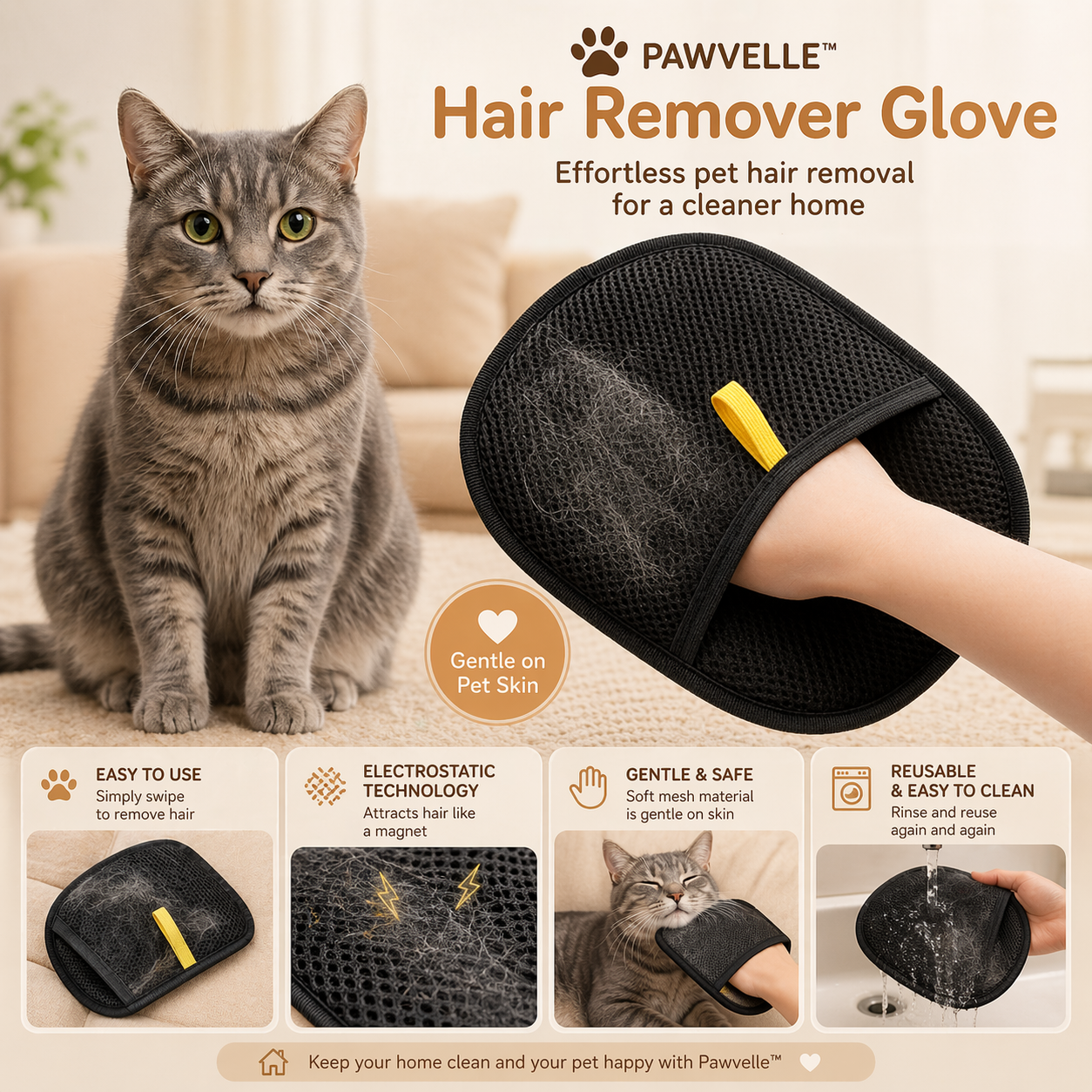 Pawvelle™ Hair Remover Glove